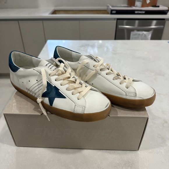 Golden Goose White and Blue Men's Shoes - Picture 4 of 8